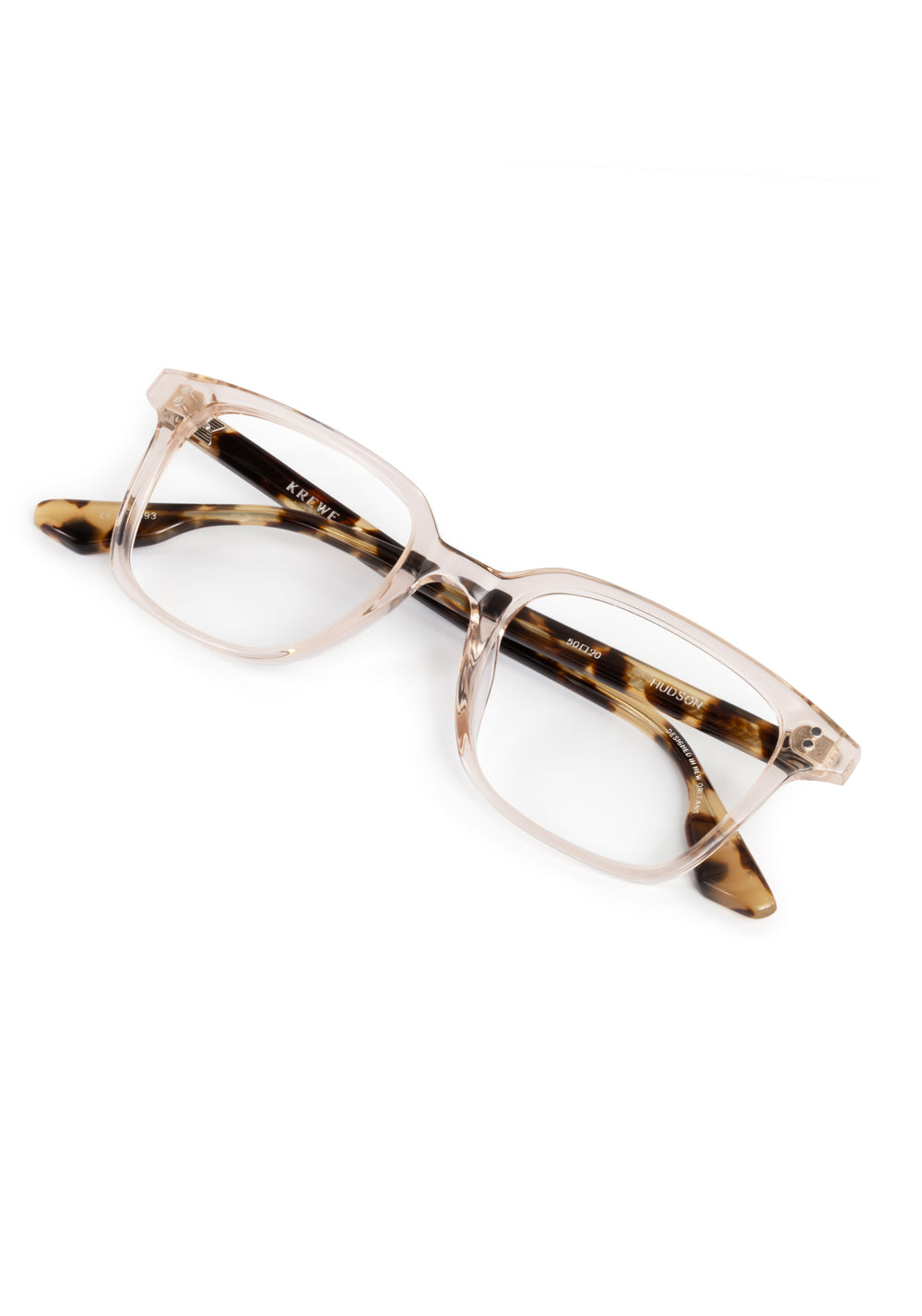 HUDSON | Buff + Iberia Handcrafted, luxury clear acetate KREWE eyeglasses