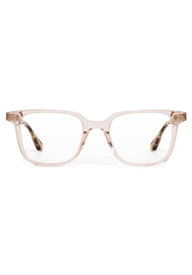 HUDSON | Buff + Iberia Handcrafted, luxury clear acetate KREWE eyeglasses