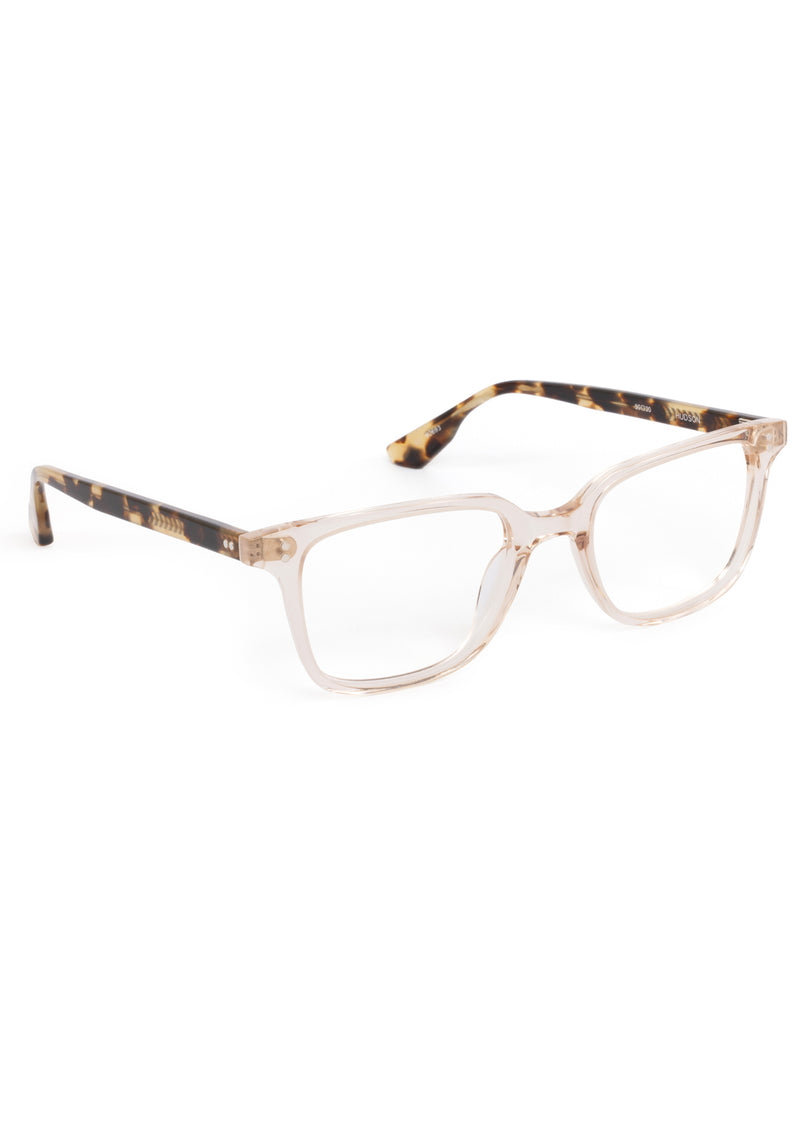 HUDSON | Buff + Iberia Handcrafted, luxury clear acetate KREWE eyeglasses