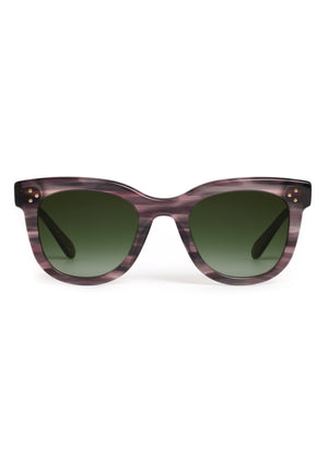 JENA | Lilac Wine Handcrafted, dark purple tortoise rounded square acetate KREWE sunglasses 