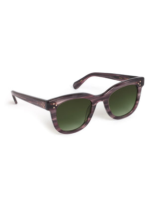 JENA | Lilac Wine Handcrafted, dark purple tortoise rounded square acetate KREWE sunglasses 
