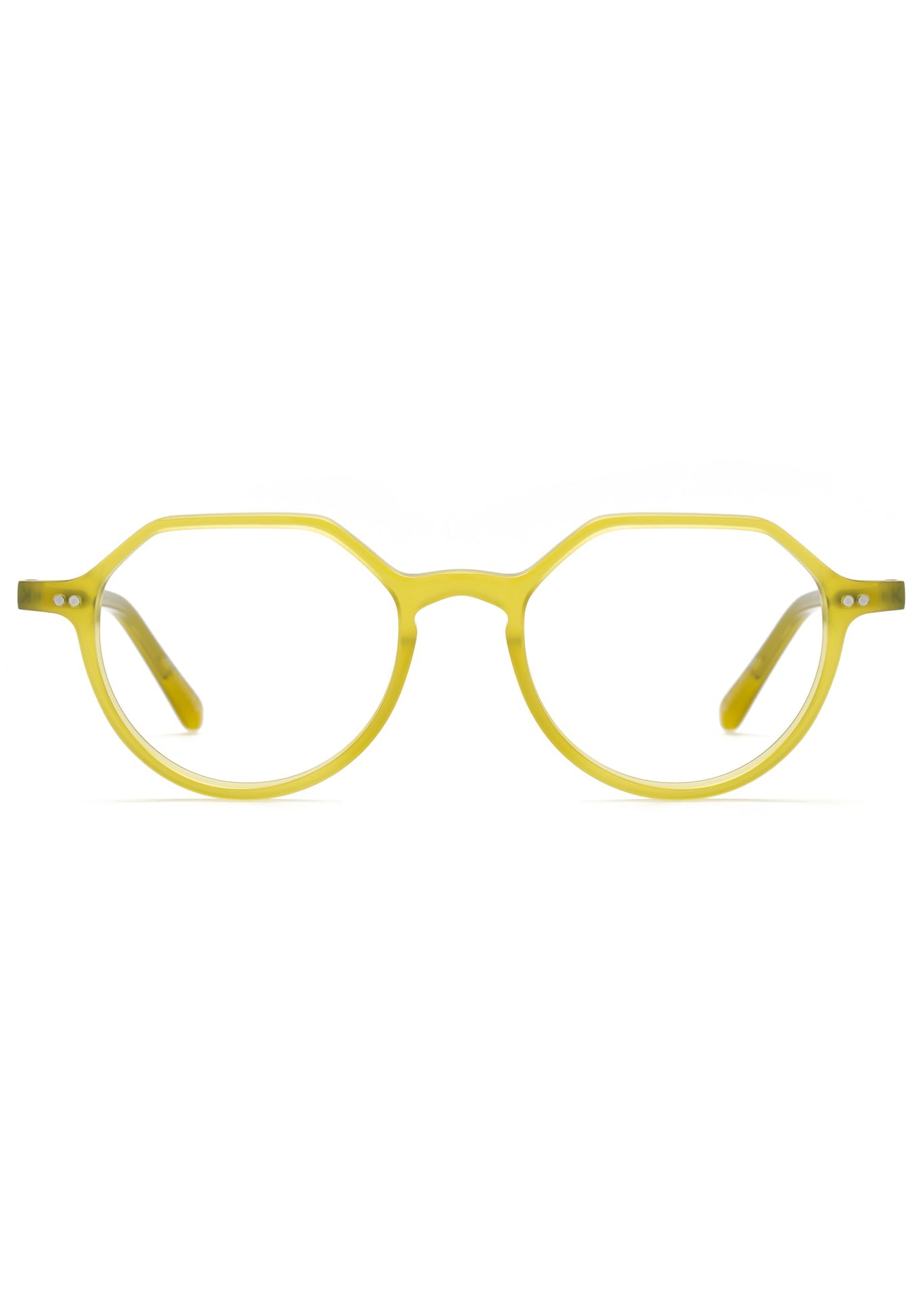KREWE EYEGLASSES - JOEL | Chartreuse handcrafted, luxury yellow round glasses