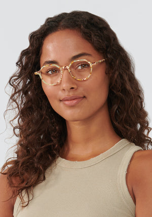 KREWE EYEGLASSES - JOEL | Frappe handcrafted, luxury colorful tortoise shell round glasses womens model | Model: Meli