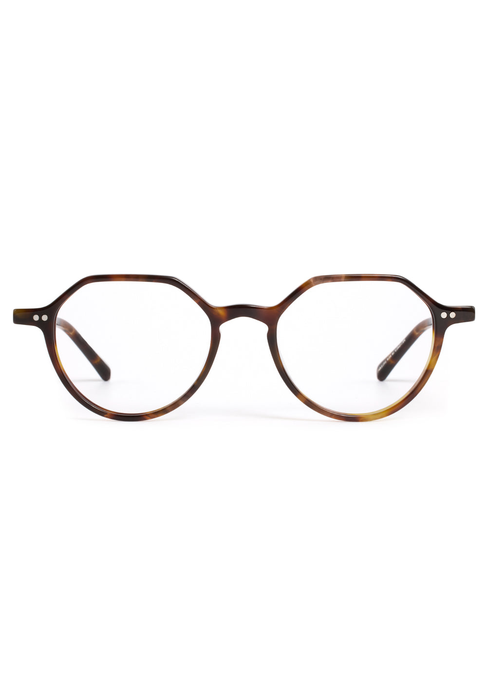 JOEL | Havana Handcrafted, luxury brown tortoise acetate small round octagonal KREWE eyeglasses