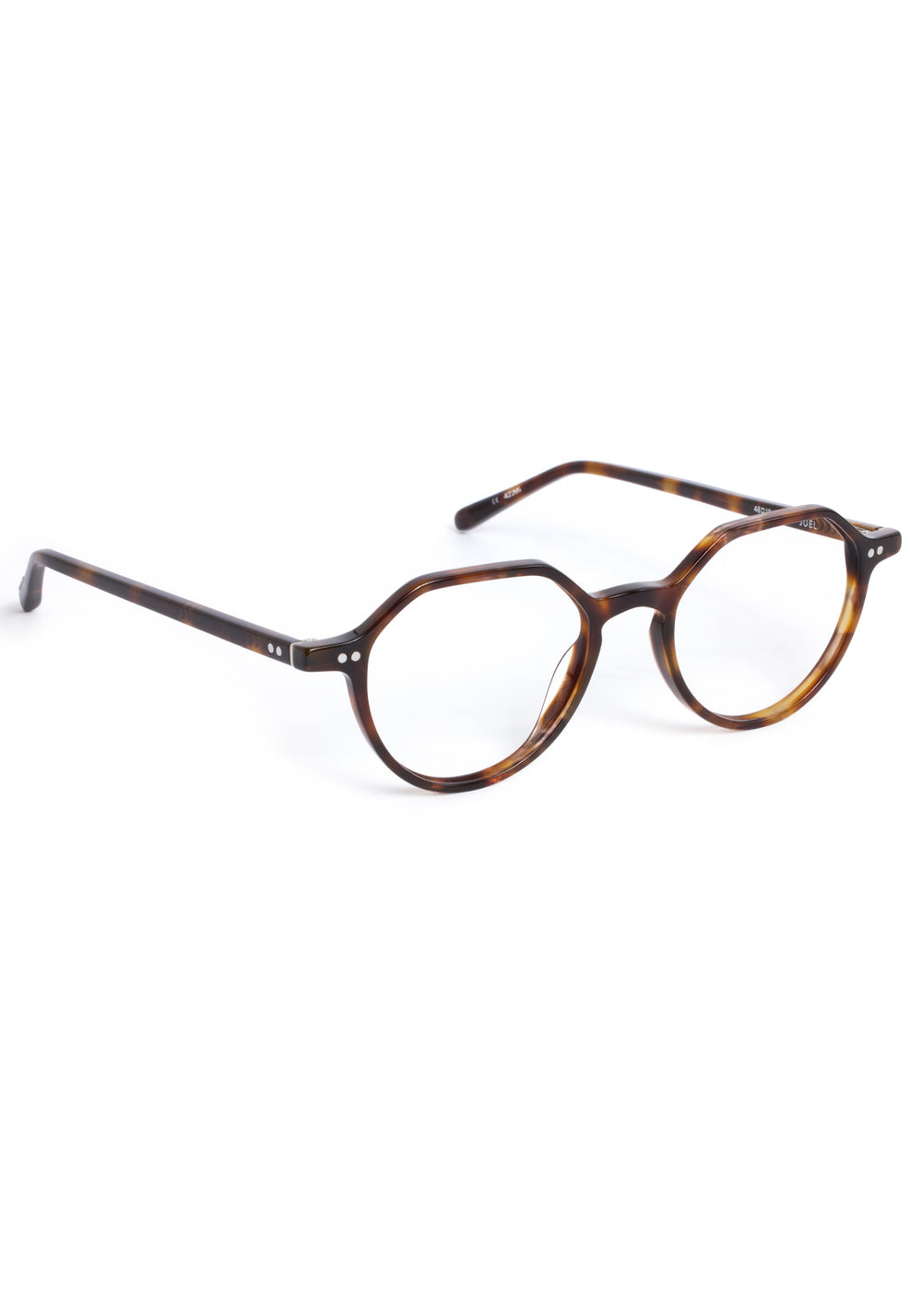 JOEL | Havana Handcrafted, luxury brown tortoise acetate small round octagonal KREWE eyeglasses