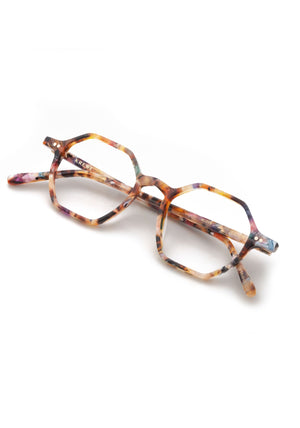 KREWE - JULIEN | Capri handcrafted, luxury colorful tortoise octagonal eyeglasses