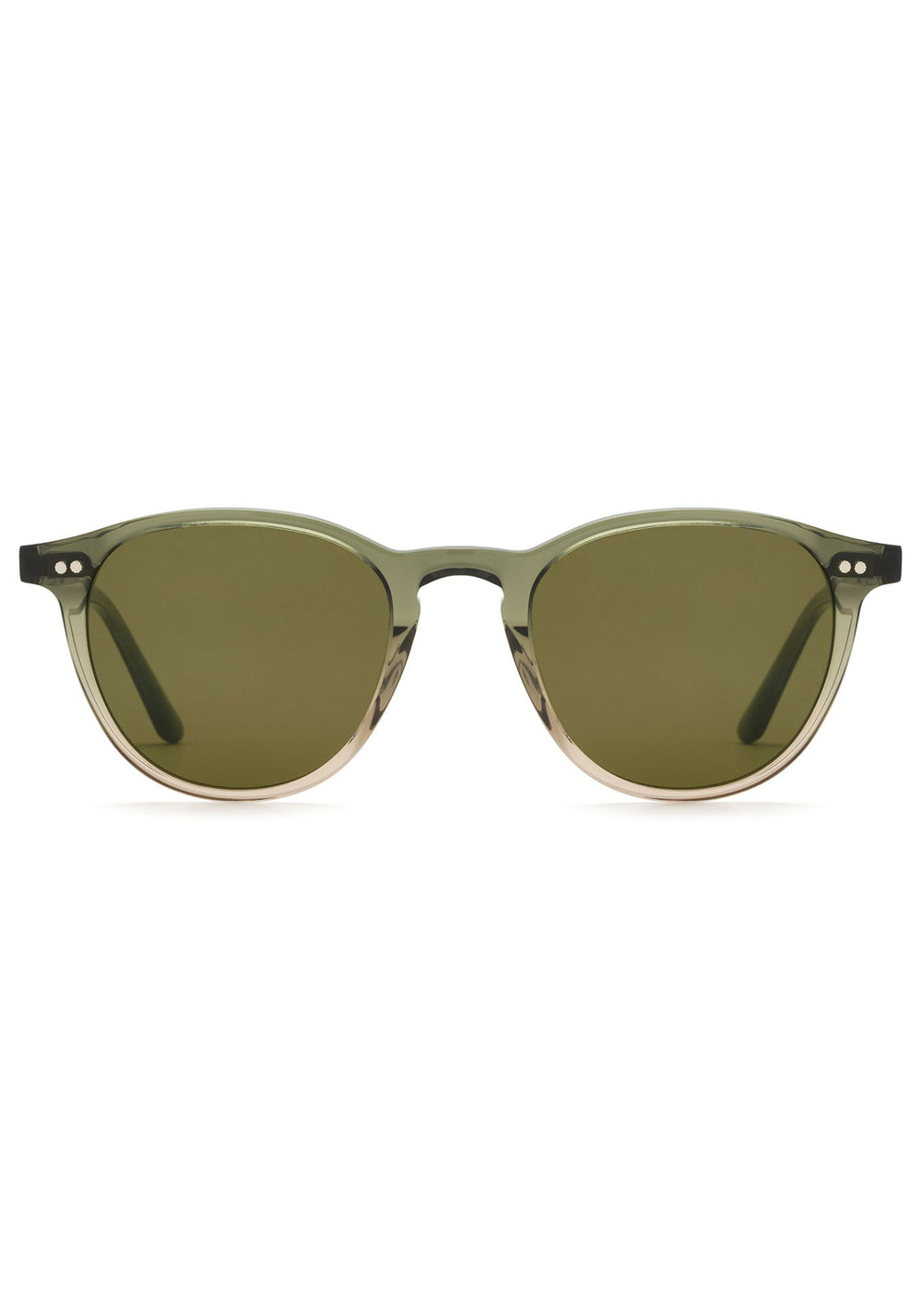 KREWE SUNGLASSES - LANDRY | Verde handcrafted, luxury green acetate round sunglasses