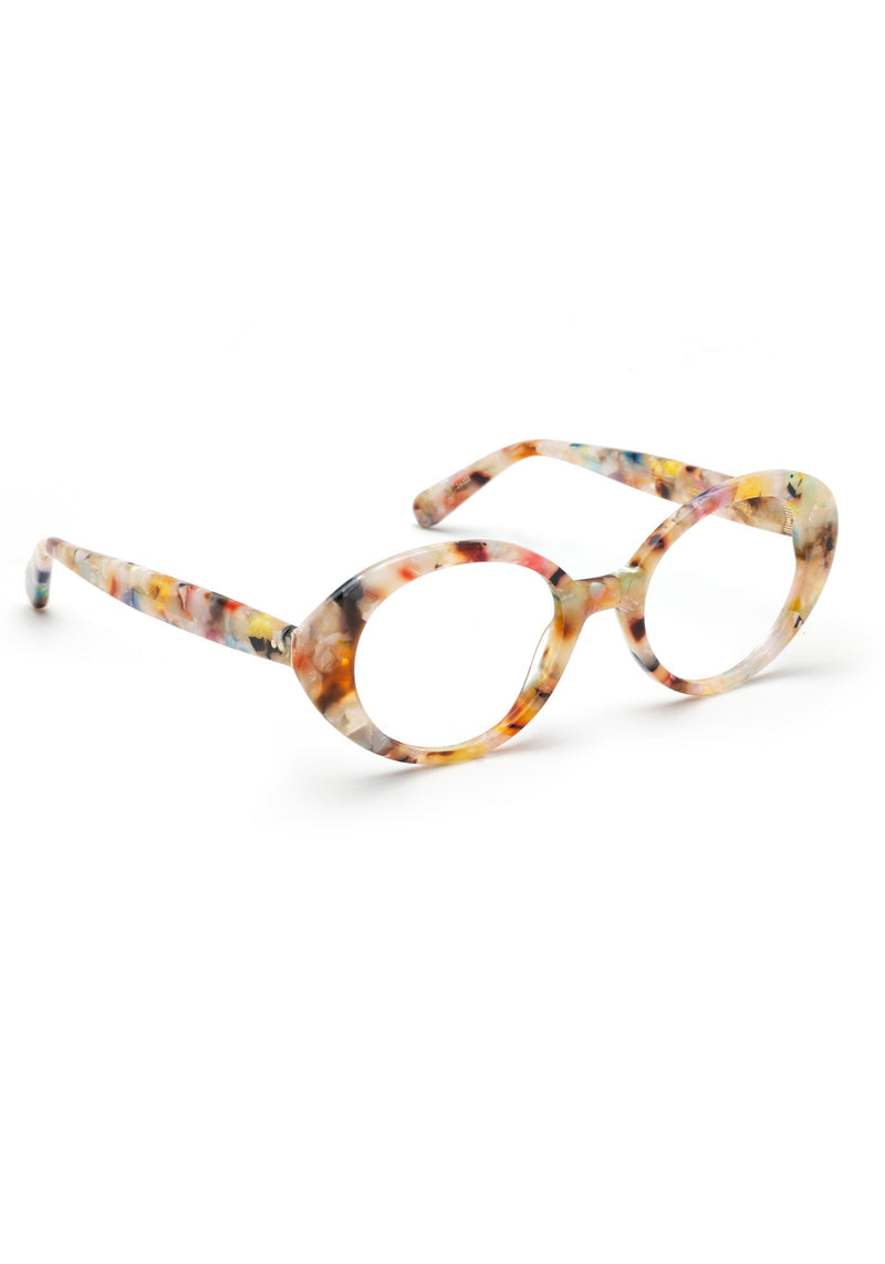 LAUREL | Gelato Handcrafted, luxury multicolored acetate round oval KREWE eyeglasses