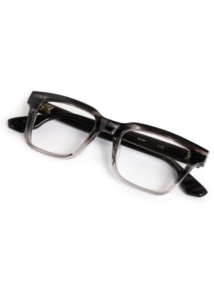 LEE | Graphite Handcrafted, luxury grey gradient acetate square rectangle KREWE eyeglasses 