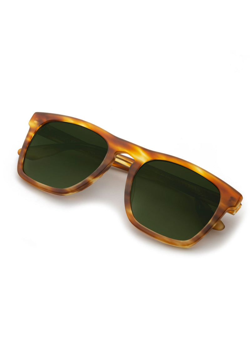 KREWE - LENOX | Matte Cedar Polarized Handcrafted, luxury brown acetate wayfarer sunglasses