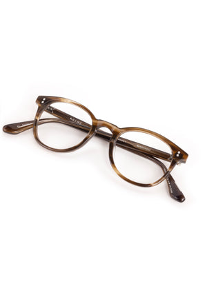 MARENGO | Kombu Handcrafted luxury brown tortoise acetate small round KREWE eyeglasses 