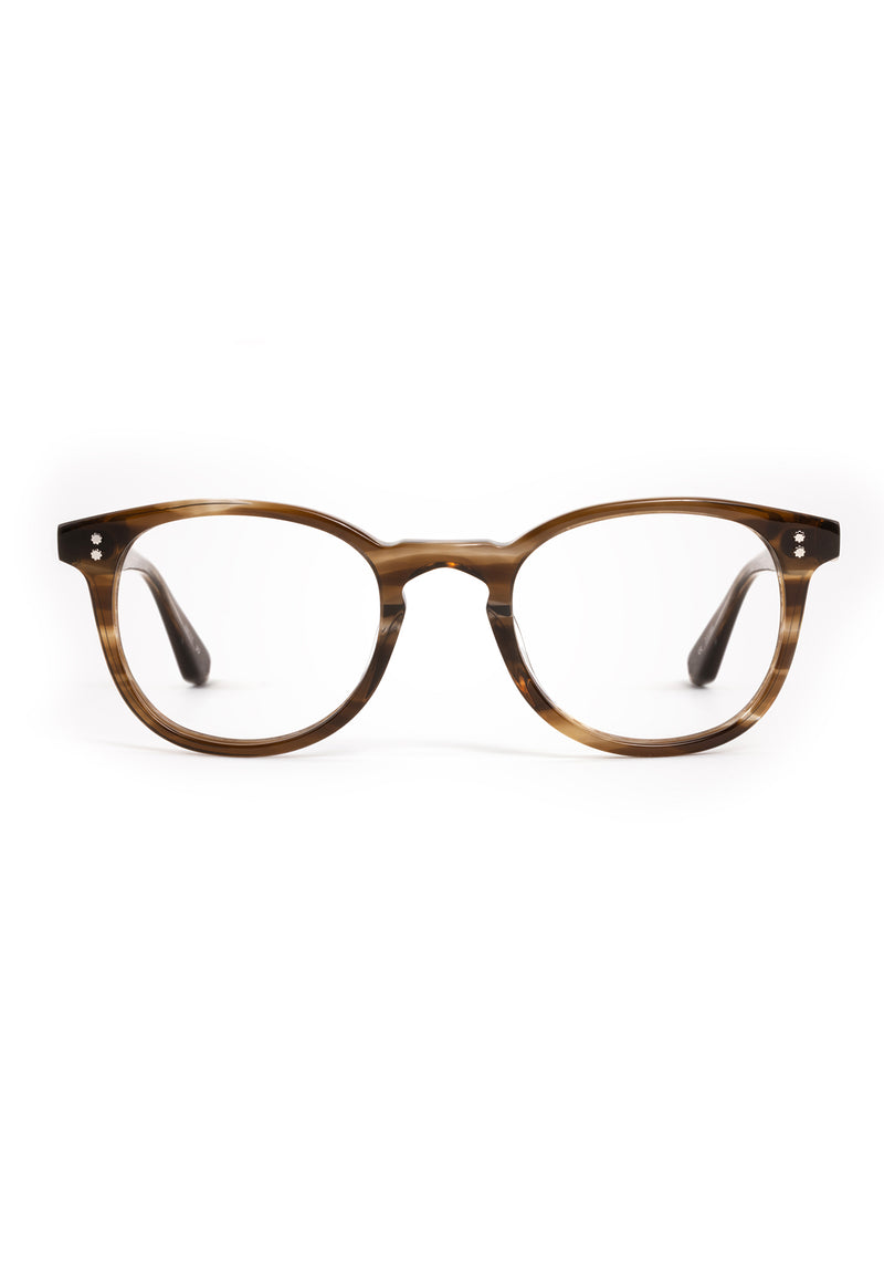 MARENGO | Kombu Handcrafted luxury brown tortoise acetate small round KREWE eyeglasses 