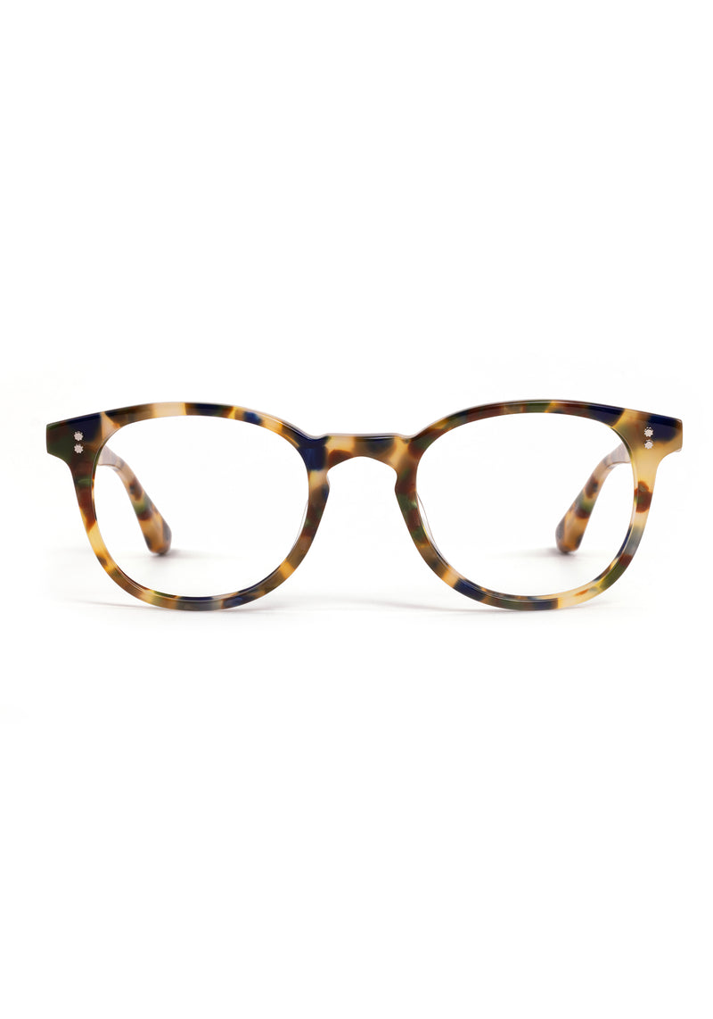 MARENGO | Tuscan Tortoise Handcrafted luxury multicolored tortoise acetate small round KREWE eyeglasses 