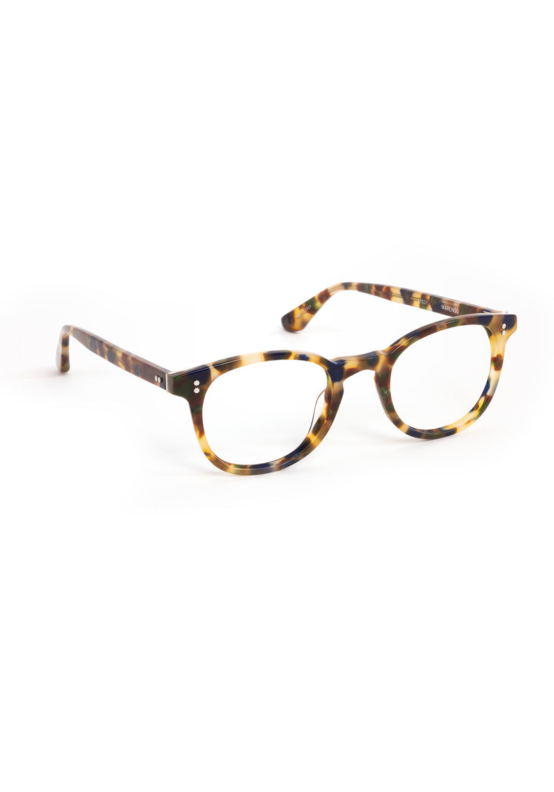 MARENGO | Tuscan Tortoise Handcrafted luxury multicolored tortoise acetate small round KREWE eyeglasses 