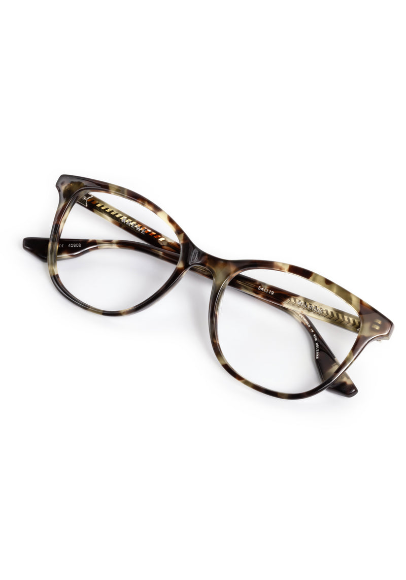 MELROSE | Patagonian Handcrafted brown tortoise acetate medium cat-eye KREWE eyeglasses 