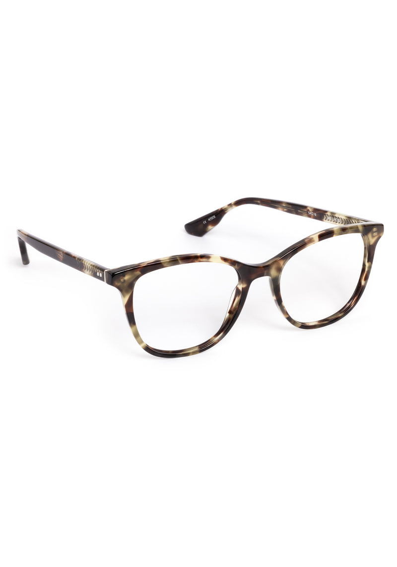 MELROSE | Patagonian Handcrafted brown tortoise acetate medium cat-eye KREWE eyeglasses 