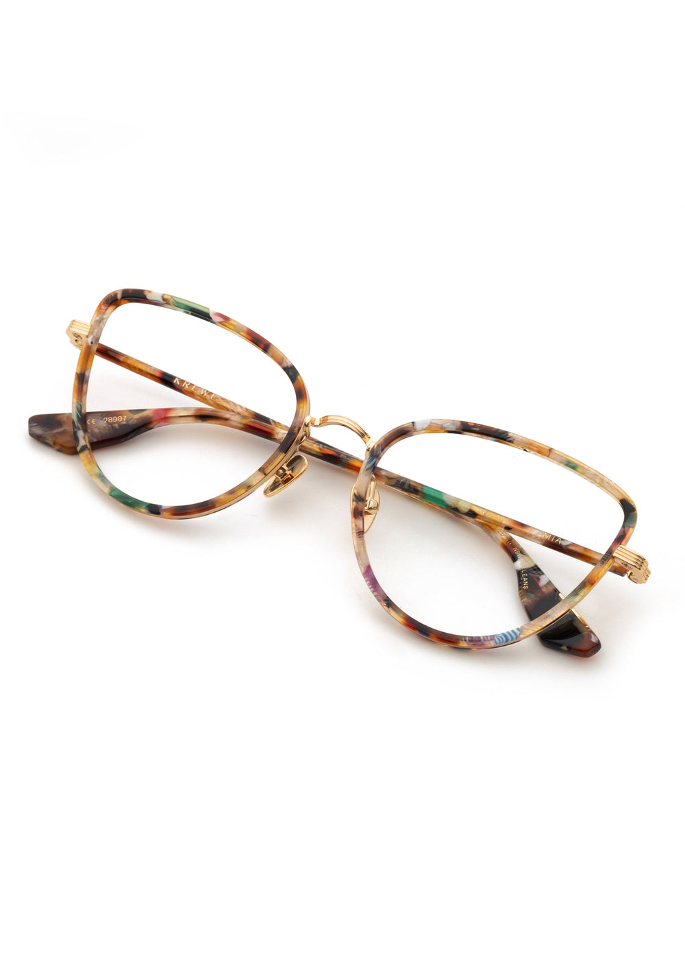MIA | 18K Titanium + Capri Handcrafted, luxury multicolored acetate and metal cat-eye KREWE eyeglasses