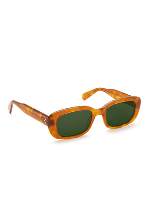 MILAN | Amaro + Chamomile handcrafted, luxury orange rectangular sunglasses