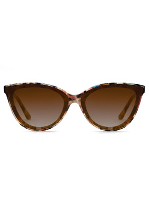 MONROE NYLON | Capri Handcrafted, luxury multicolored acetate cat-eye nylon KREWE sunglasses