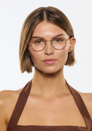 KREWE - NELSON | 12K handcrafted, luxury 12K stainless steel eyeglasses womens model | Model: Michelle