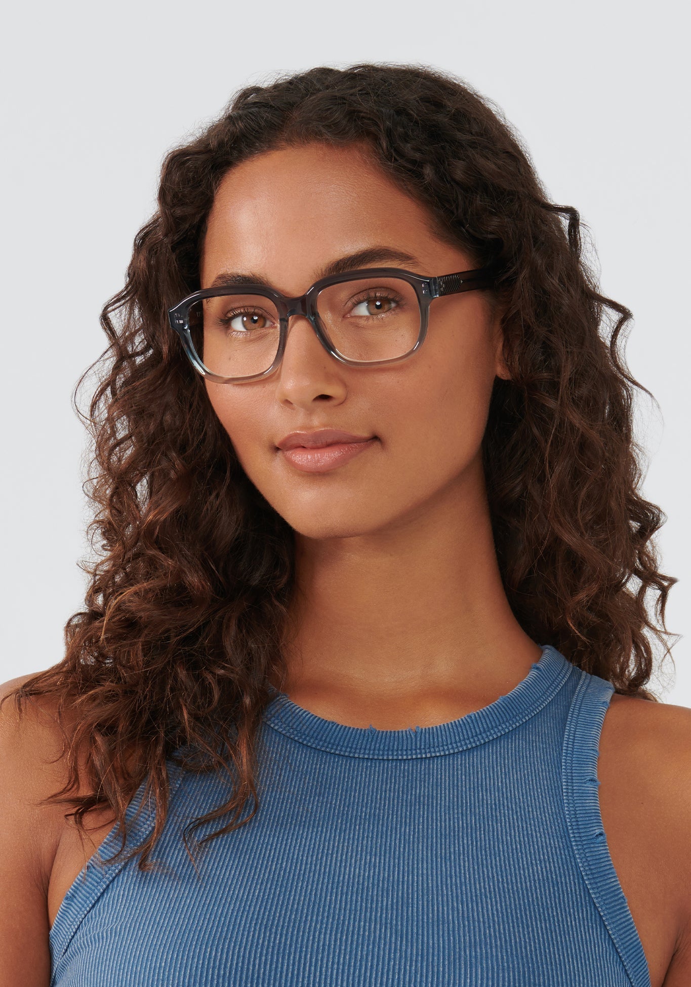 KREWE - NEVILLE | Siren Handcrafted, luxury navy acetate eyeglasses womens model | Model: Meli