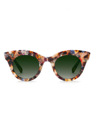 KREWE - OLIVIA | Capri handcrafted, luxury colorful tortoise shell cat-eye sunglasses
