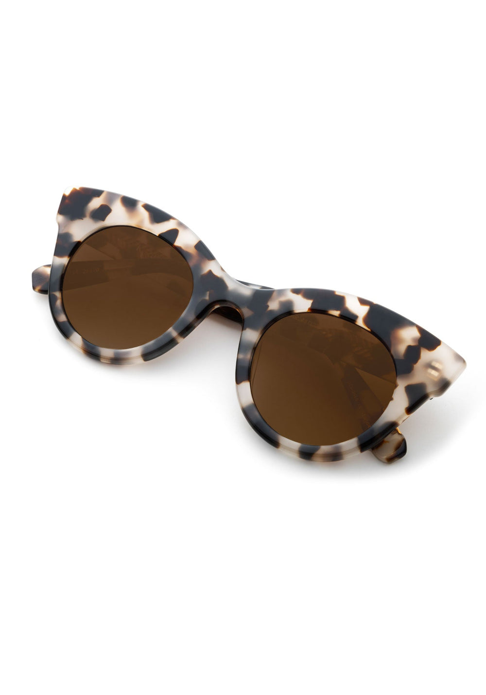 KREWE - OLIVIA | Malt Polarized handcrafted, luxury brown tortoise shell cat-eye sunglasses