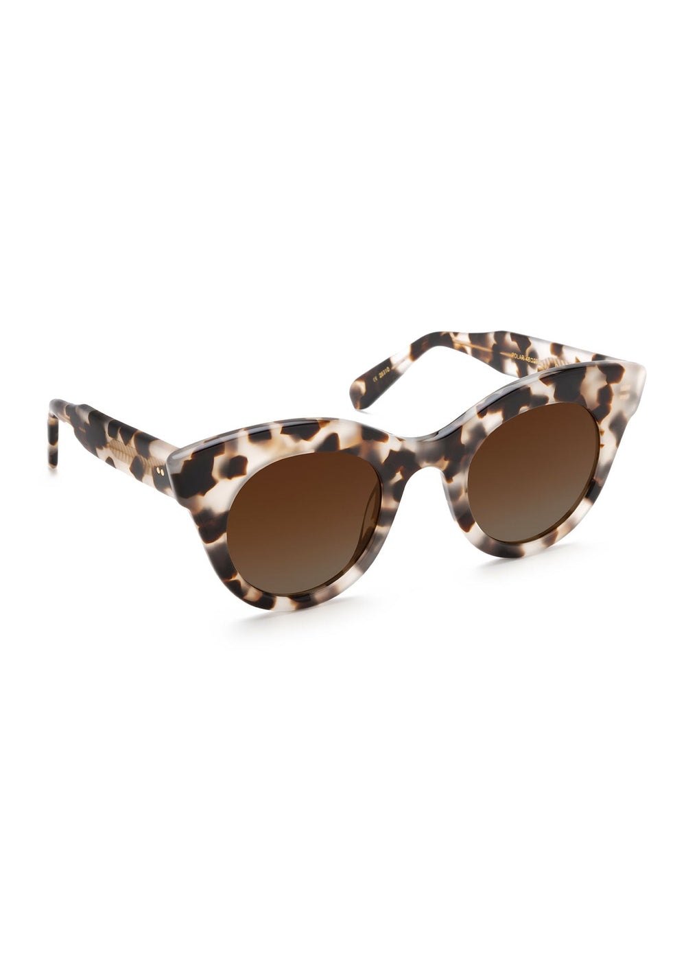KREWE - OLIVIA | Malt Polarized handcrafted, luxury brown tortoise shell cat eye sunglasses