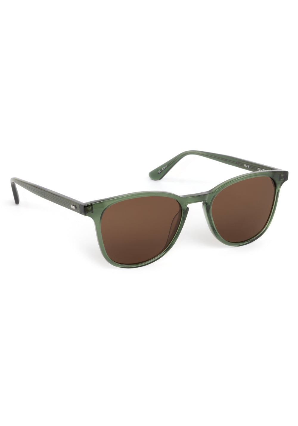 OLIVIER | Bottle Green Handcrafted, luxury green acetate round KREWE sunglasses