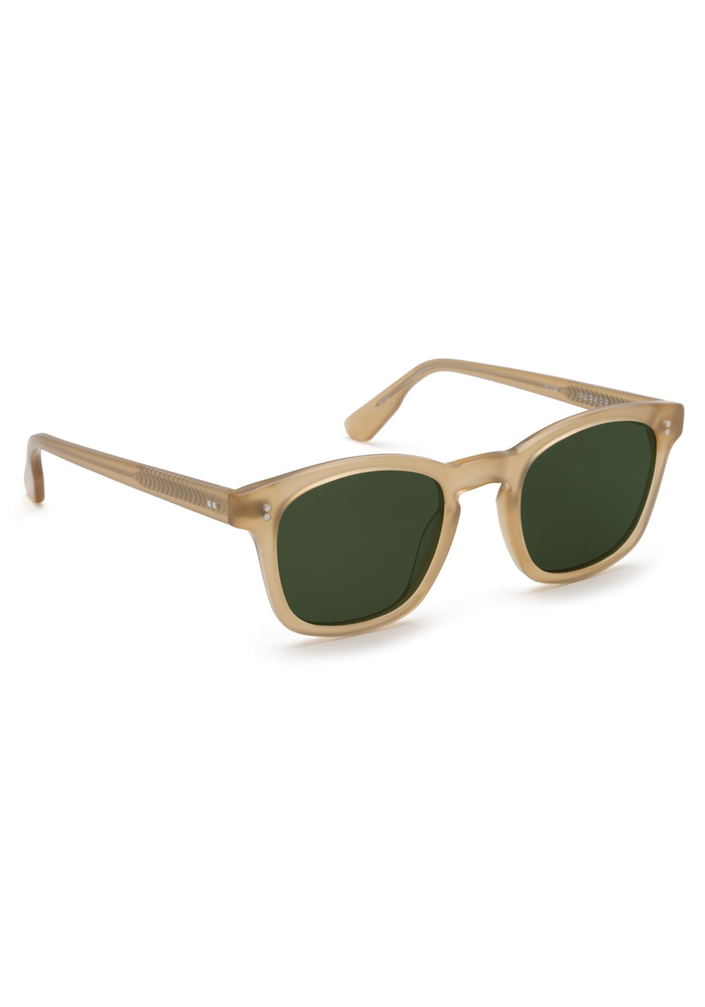 PARKER | Chamomile Handcrafted, luxury glossy tan acetate square wayfarer KREWE sunglasses