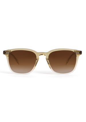 PIERCE | Sandstone Handcrafted, luxury beige and clear acetate square  KREWE sunglasses 