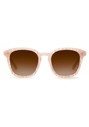 PRYTANIA | Micro Plaid Handcrafted, luxury light pink checkered acetate KREWE sunglasses