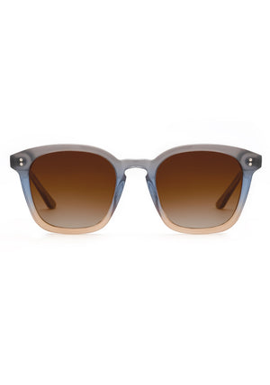 PRYTANIA | Oolong Handcrafted, luxury translucent grey blue amber gradient acetate KREWE sunglasses 