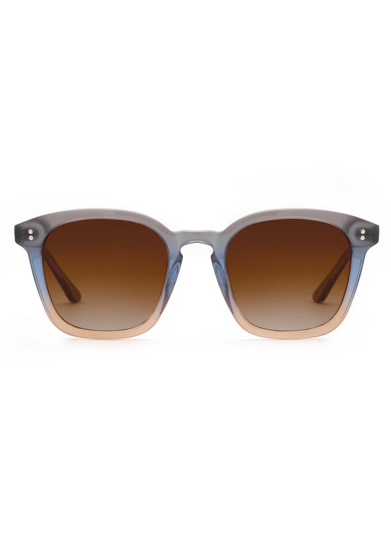 PRYTANIA | Oolong Handcrafted, luxury translucent grey blue amber gradient acetate KREWE sunglasses 