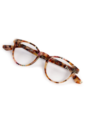 QUINN | Capri Handcrafted, luxury multicolored tortoise acetate round KREWE eyeglasses 