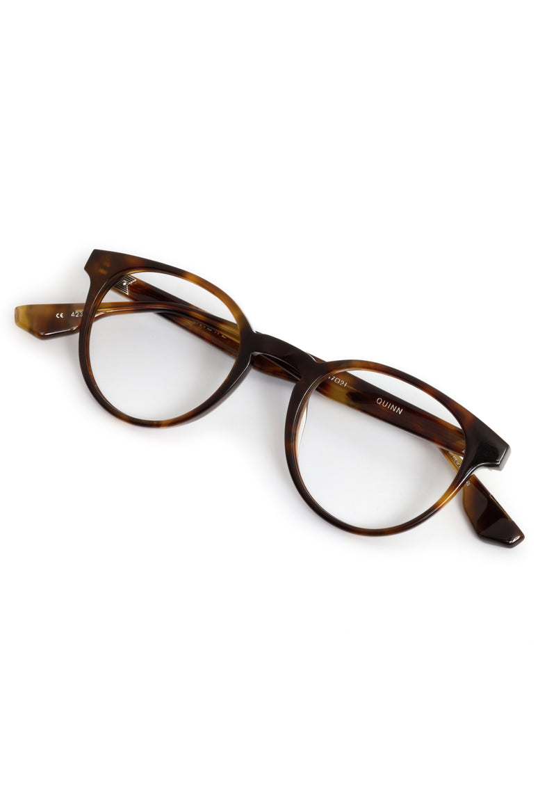 QUINN | Havana Handcrafted, luxury brown tortoise acetate round KREWE eyeglasses 