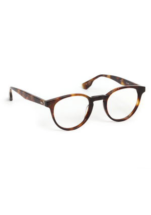 QUINN | Havana Handcrafted, luxury brown tortoise acetate round KREWE eyeglasses 