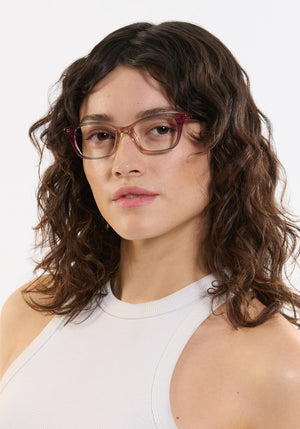 KREWE - RAMONA | Sorbetto Handcrafted, Luxury Multicolored Acetate Eyeglasses womens model | Model: Ione