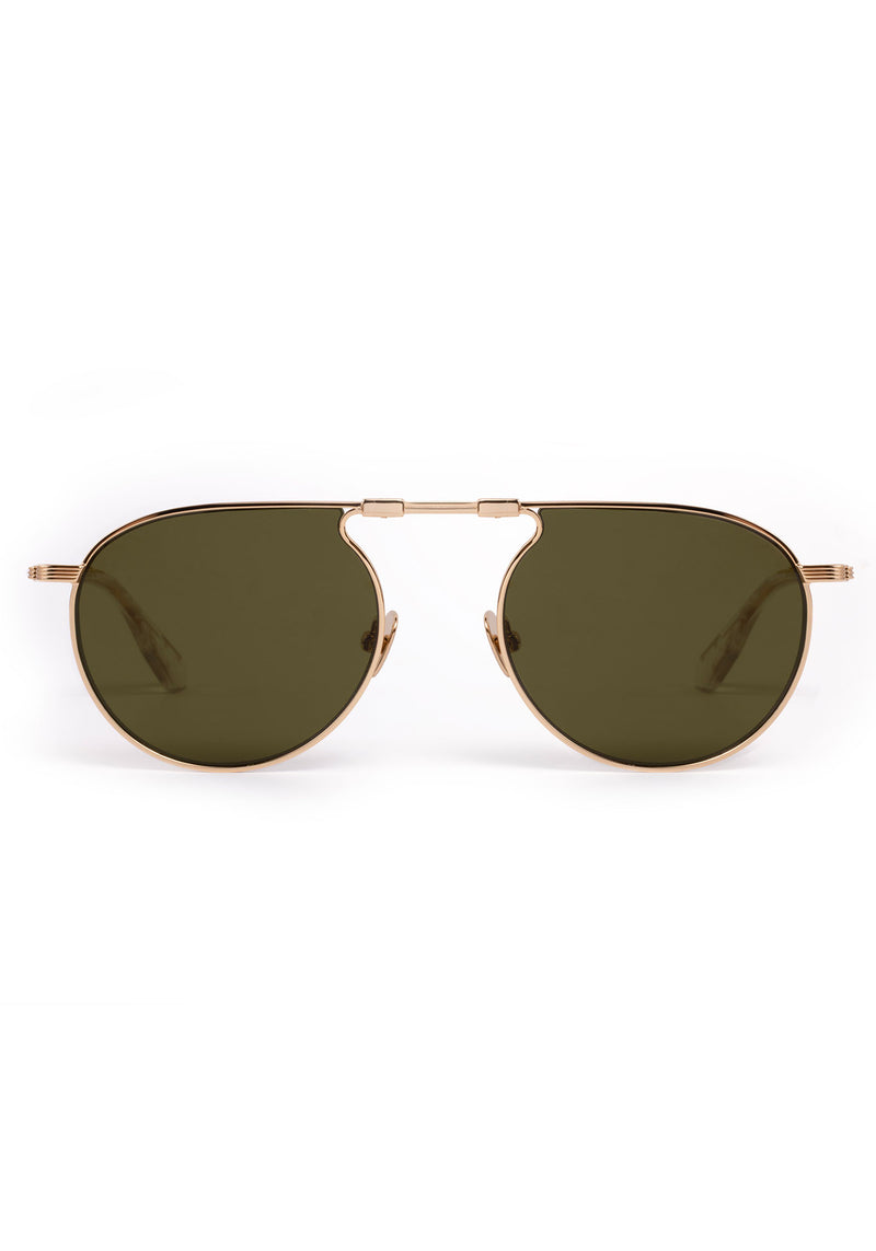RAMPART FOLD | 18K + Crystal Polarized, Handcrafted Luxury Foldable KREWE Sunglasses