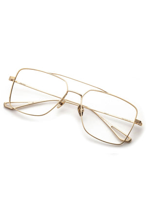 KREWE GLASSES - REYNOLDS | 12K Titanium handcrafted, luxury 12K gold metal aviator glasses