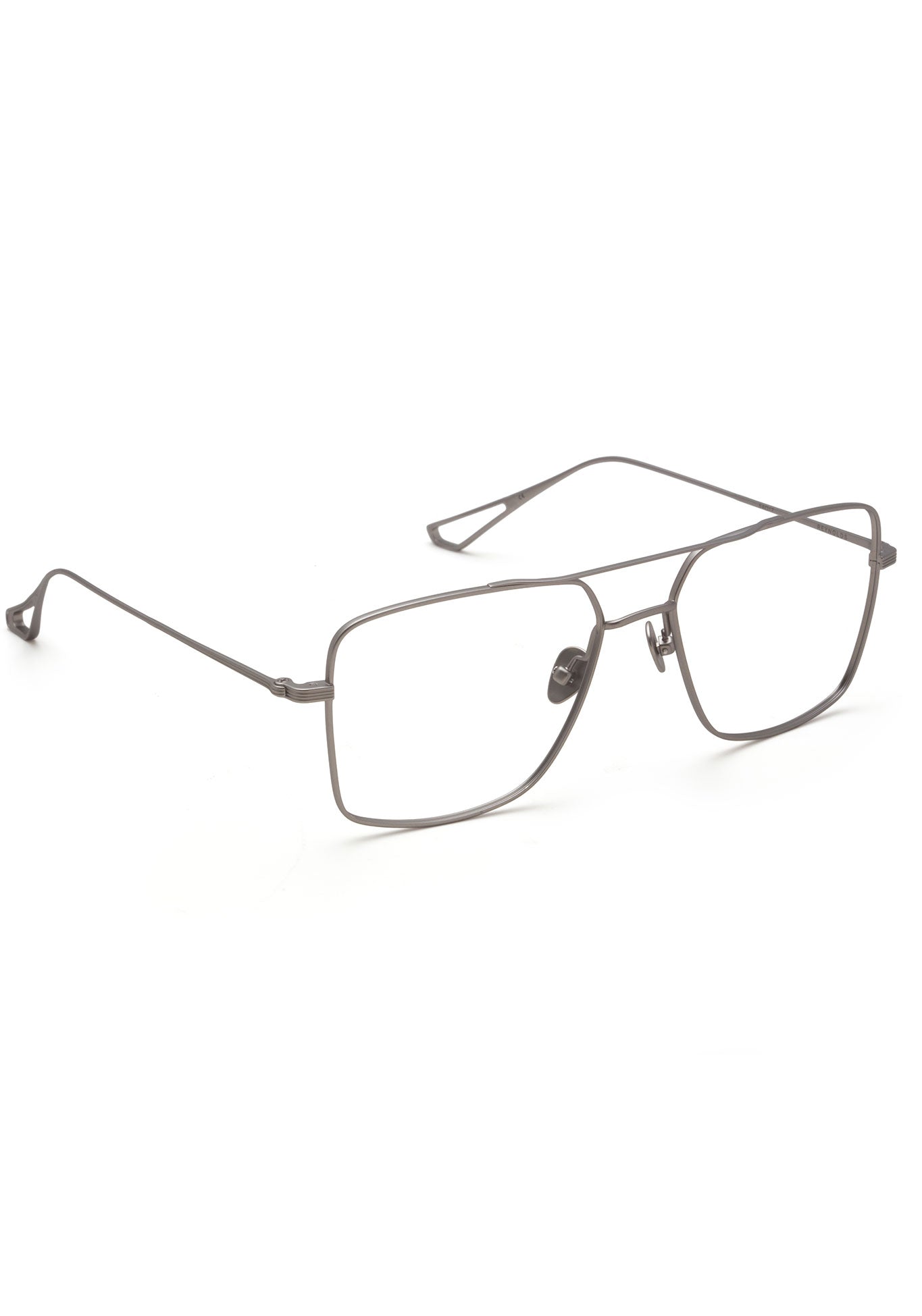 KREWE GLASSES - REYNOLDS | Matte Raw Titanium handcrafted, titanium metal aviator eyeglasses