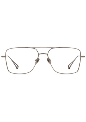 KREWE GLASSES - REYNOLDS | Matte Raw Titanium handcrafted, titanium metal aviator eyeglasses