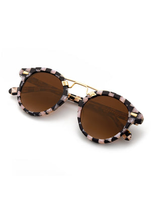 STL II | Harlequin 18K Handcrafted, luxury, black and pink checkered Acetate KREWE Sunglasses