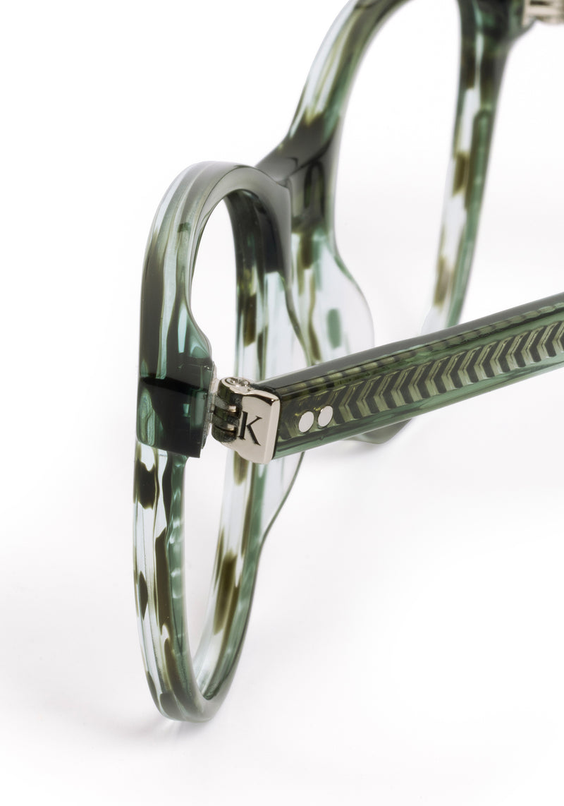Sierra | Reed Handcrafted luxury green acetate medium cat-eye KREWE eyeglasses 