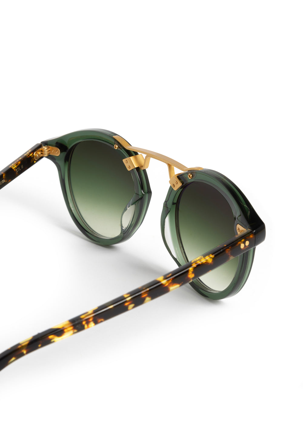 STL II | Bottle Green + Zulu 24K Handcrafted, luxury, green Acetate KREWE Michael Phelps Sunglasses