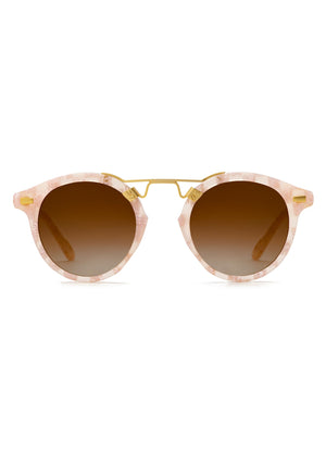 ST. LOUIS CLASSICS | Plaid 18K Handcrafted, luxury, pink checkered acetate KREWE sunglasses