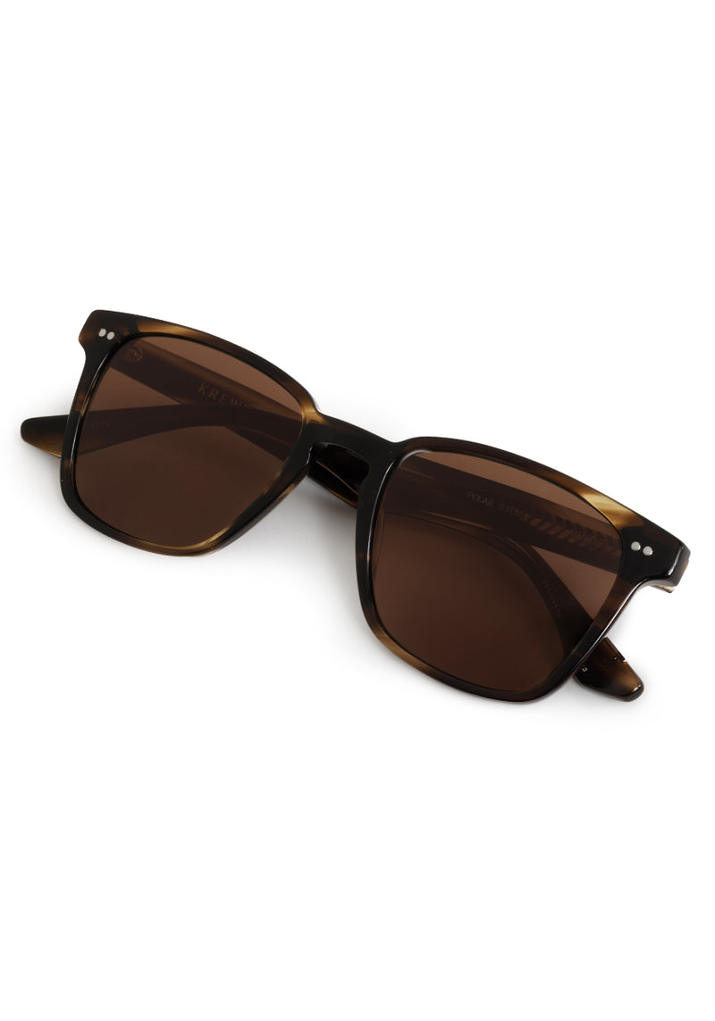VINDEL | English Oak Polarized Handcrafted, brown tortoise acetate square KREWE sunglasses 