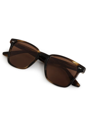 VINDEL | English Oak Polarized Handcrafted, brown tortoise acetate square KREWE sunglasses 