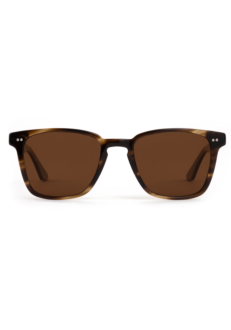 VINDEL | English Oak Polarized Handcrafted, brown tortoise acetate square KREWE sunglasses 