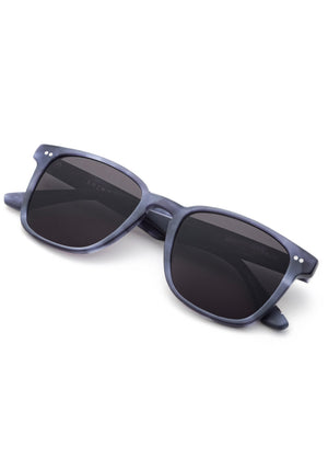 VINDEL | Matte Denim handcrafted, KREWE luxury designer blue classic mens sunglasses